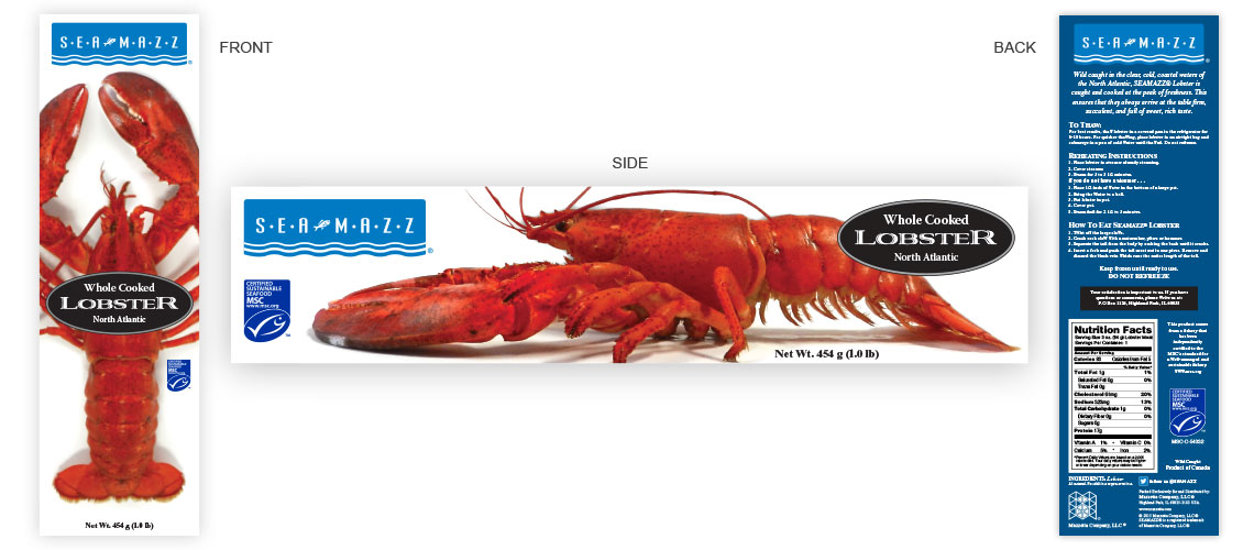 whole cooked retail lobster